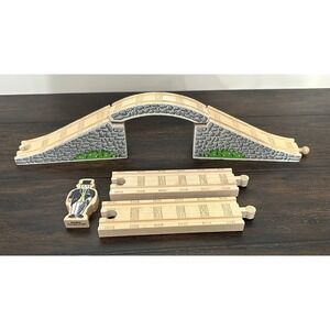 Thomas Friends Wooden Railway 5 Piece Bridge Set Wood Arched Stone Sir Topham